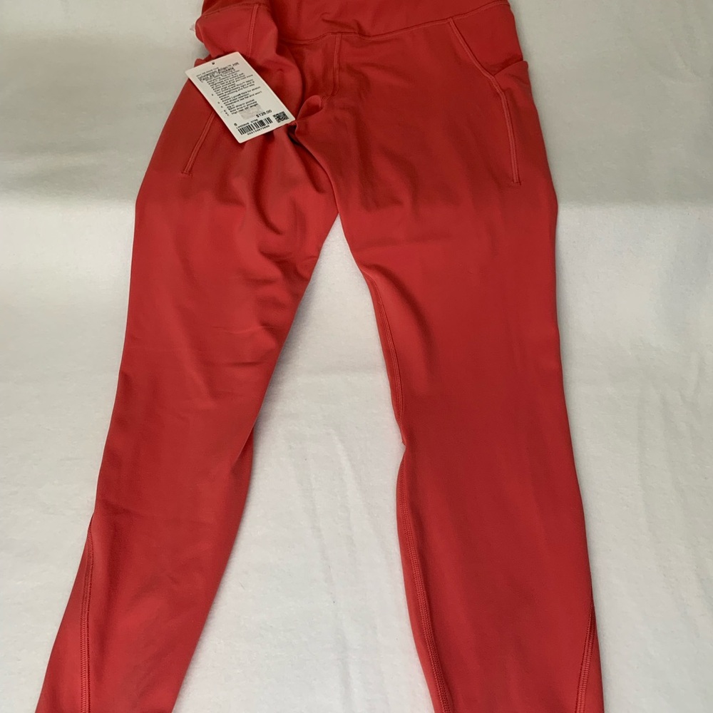 Lululemon Athletica Red Leggings Vibrant Activewear